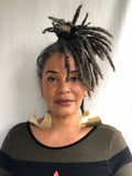 Brass MERKABAH Statement Sheild Earrings