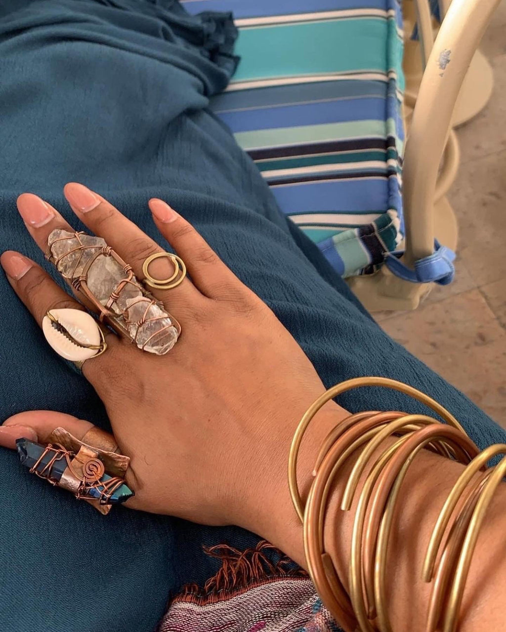 Quartz Finger Ring