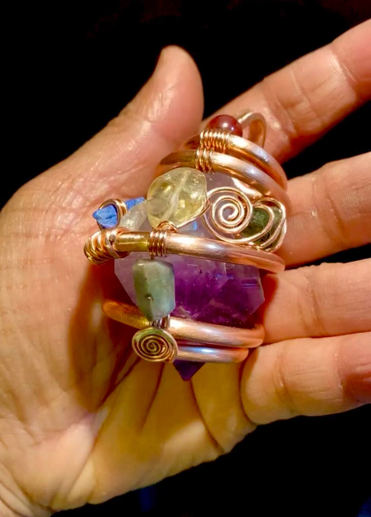 Please Read The Description/ Amulet - Intuitive Handcrafted Personalized/ Custom Crystal Gem Prescription For Wellbeing & Support