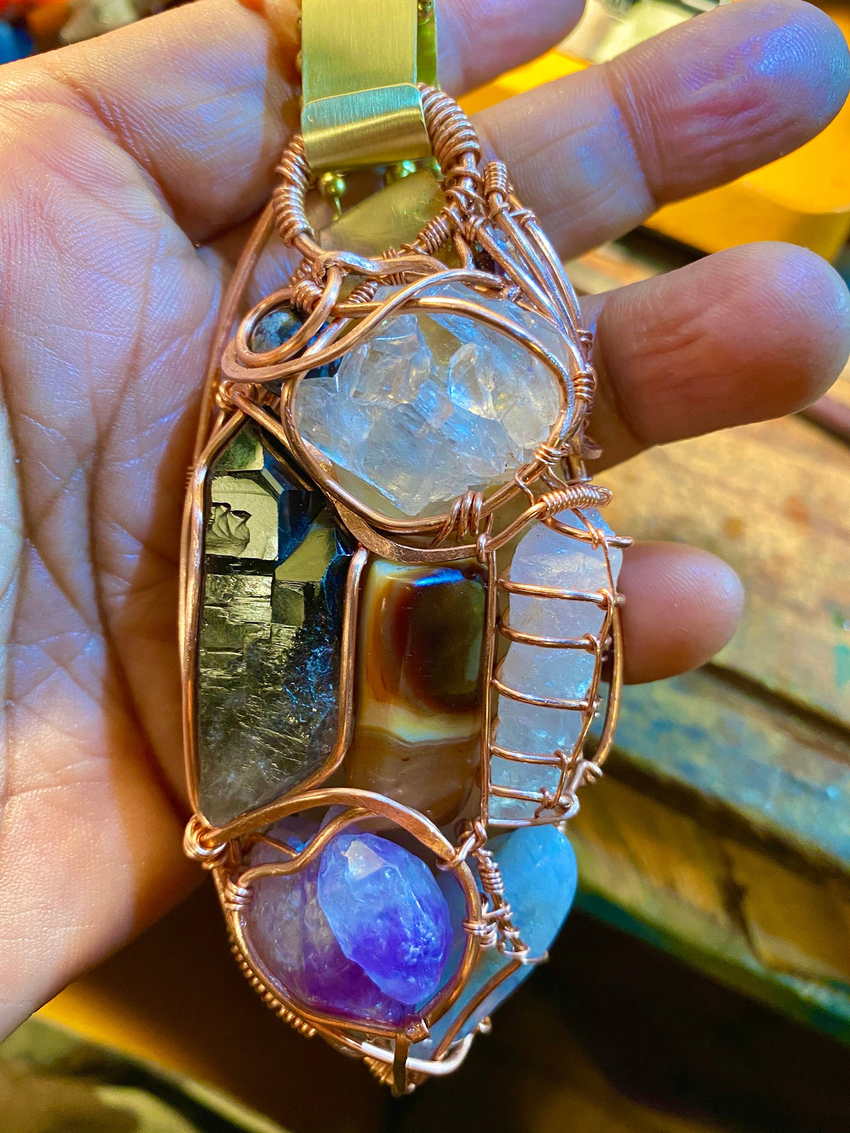 Please Read The Description/ Amulet - Intuitive Handcrafted Personalized/ Custom Crystal Gem Prescription For Wellbeing & Support