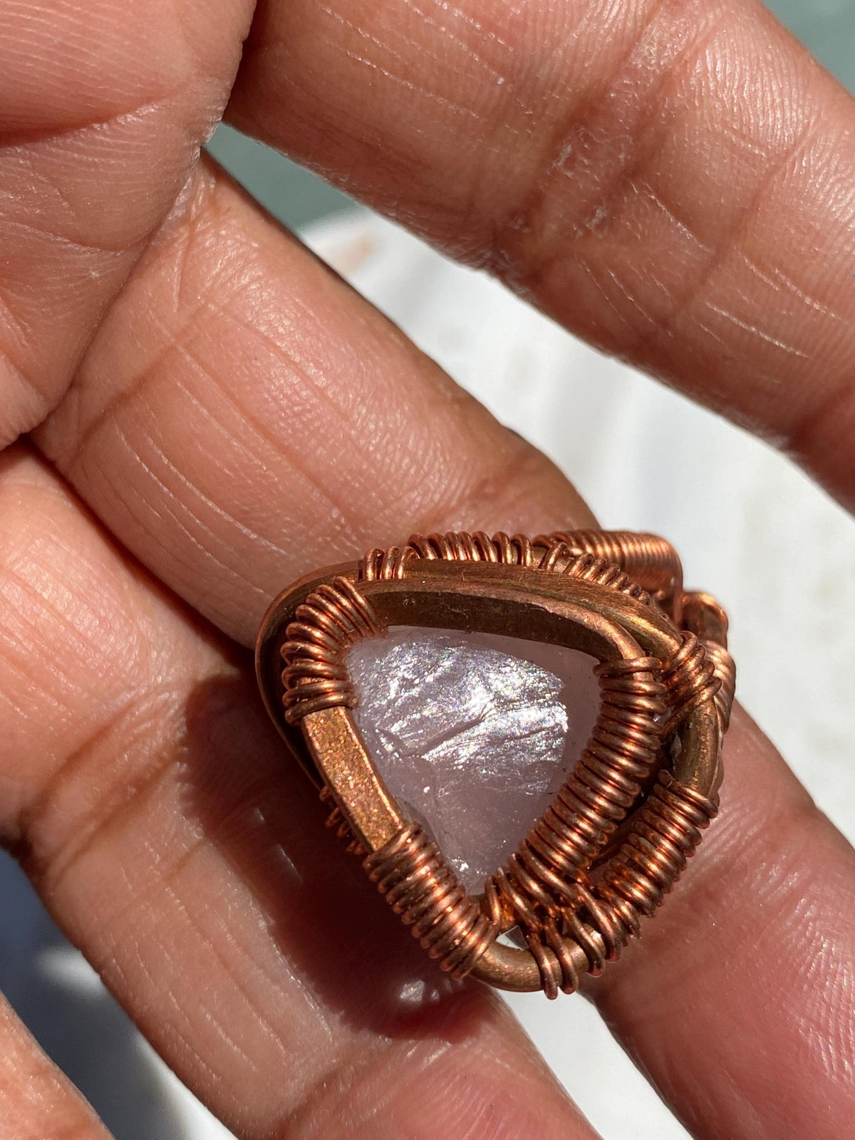 The AGAPE Rose Quartz Ring