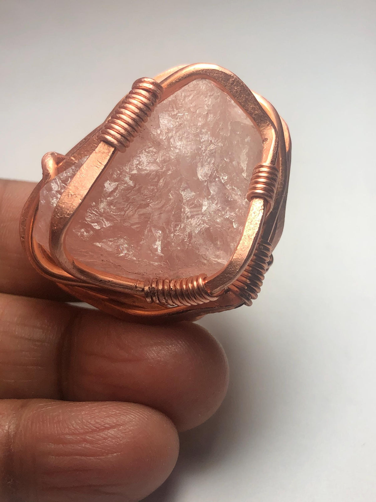 The AGAPE Rose Quartz Ring