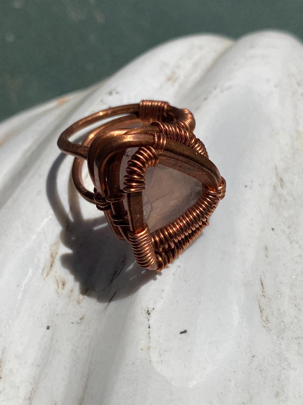 The AGAPE Rose Quartz Ring