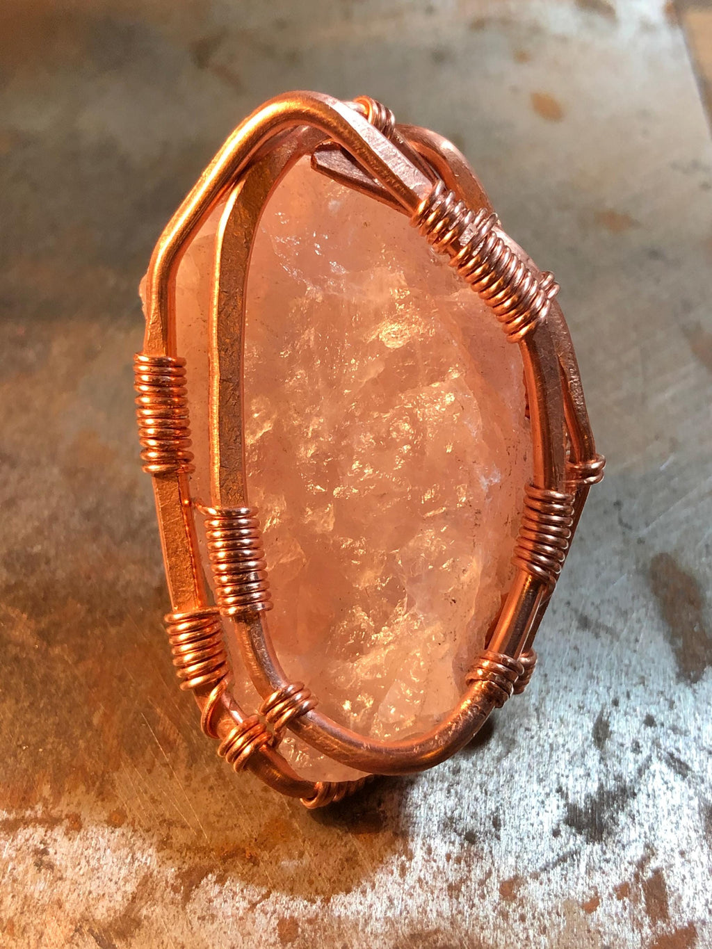 The AGAPE Rose Quartz Ring