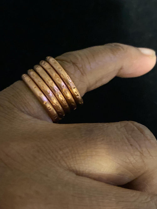 5 Stackable Copper Rings