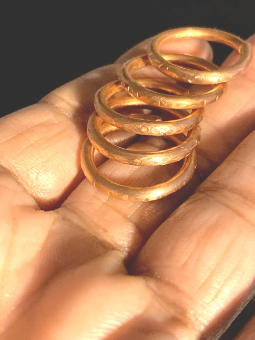 5 Stackable Copper Rings