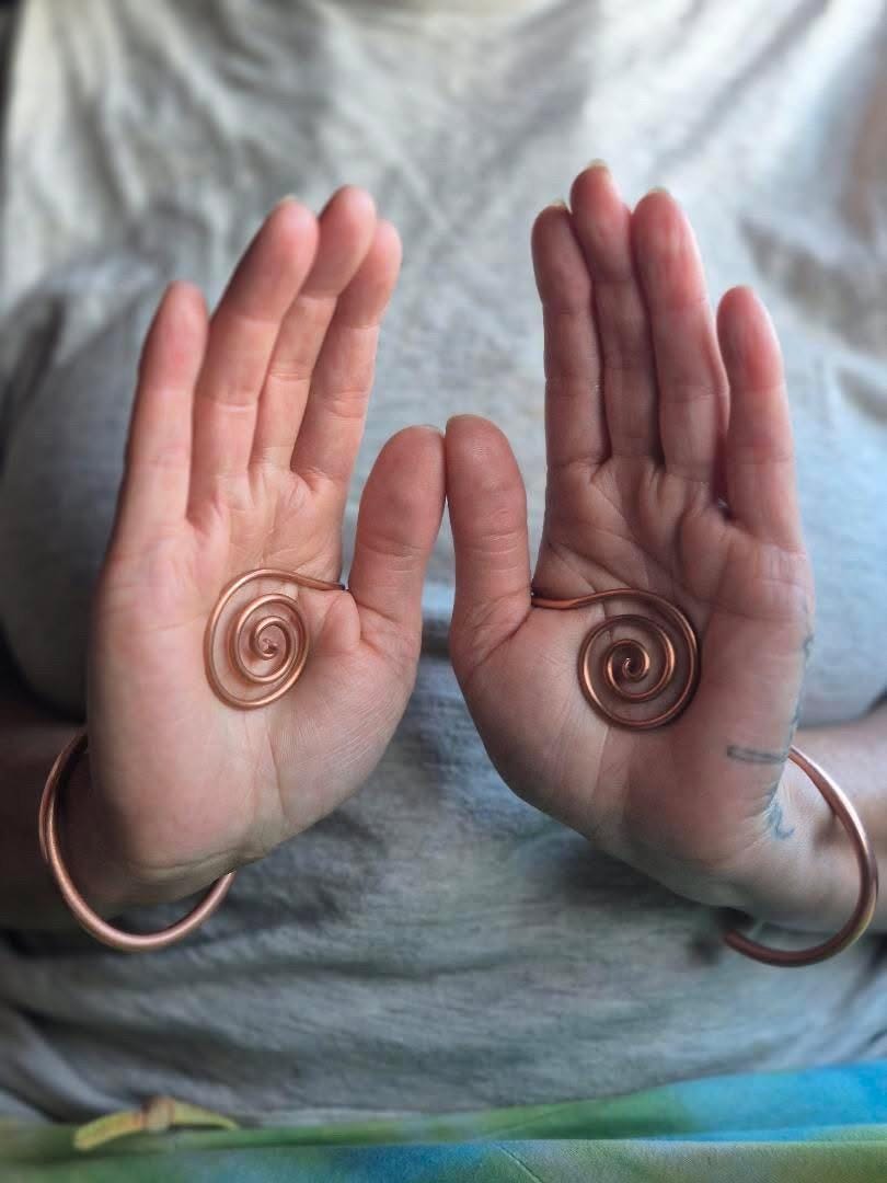 Copper Reiki Energy Hand Spirals