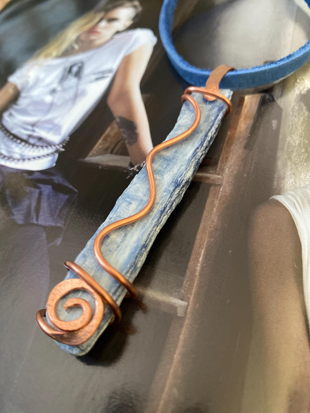 Blue Kyanite Amulet/ Breather