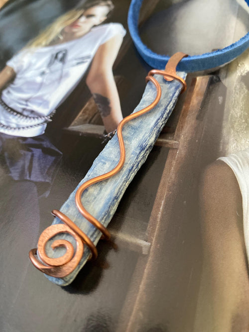 Blue Kyanite Amulet/ Breather