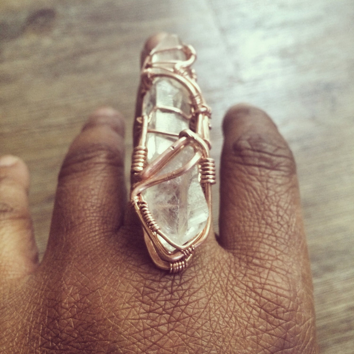Quartz Finger Ring