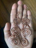The Fibonacci Spiral Copper Statement Earrings
