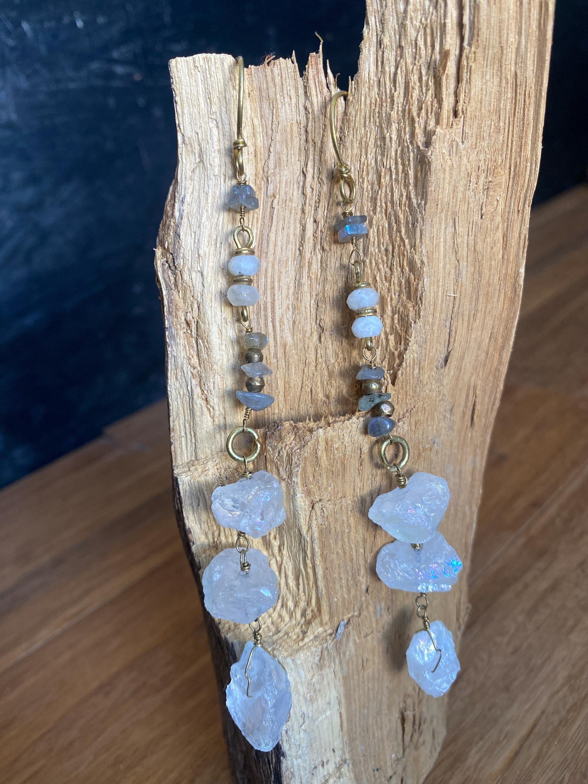 Multi Mineral Shoulder Duster Earrings