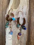 Multi Mineral Chakra Boho Earrings
