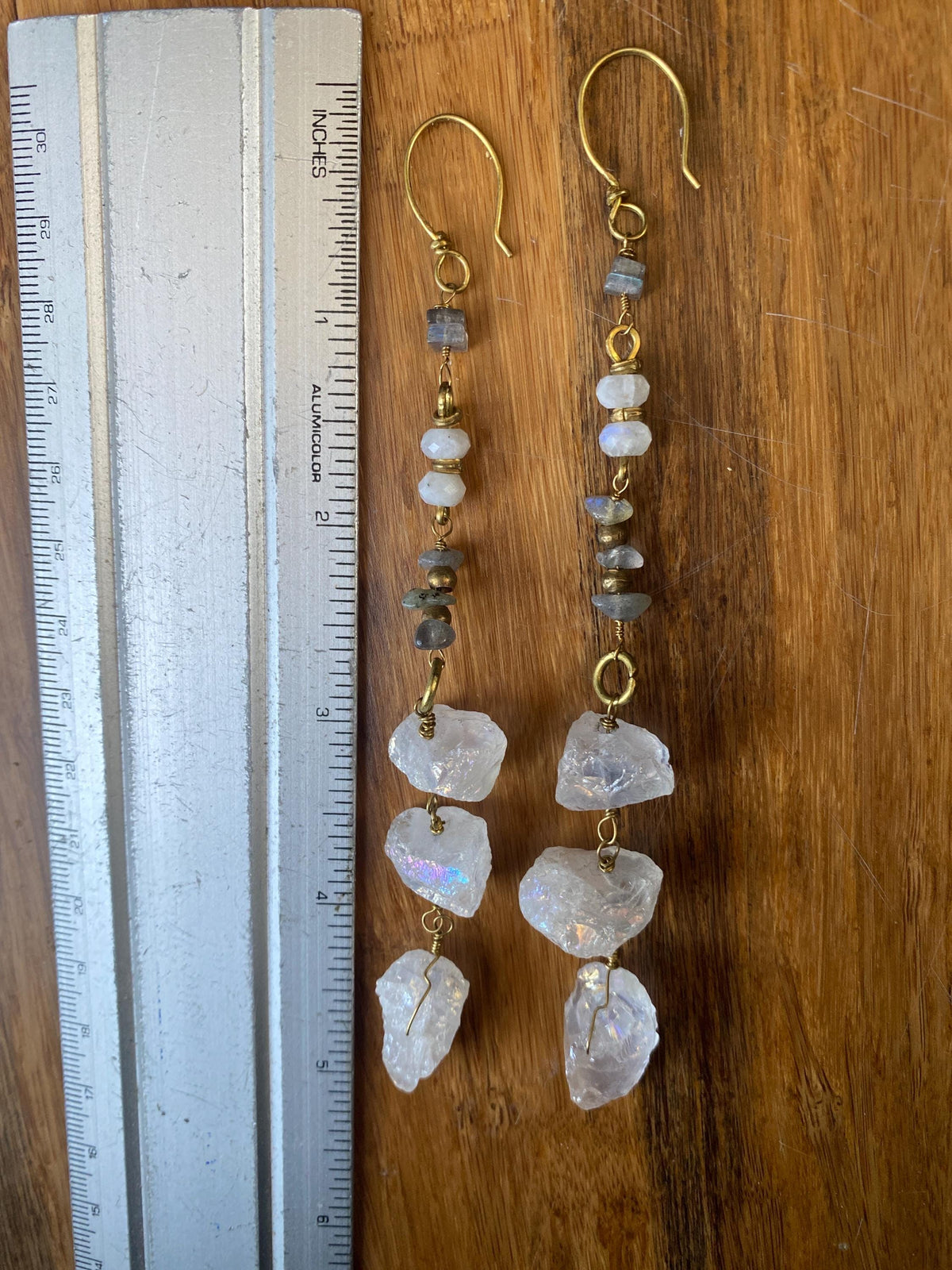 Multi Mineral Shoulder Duster Earrings