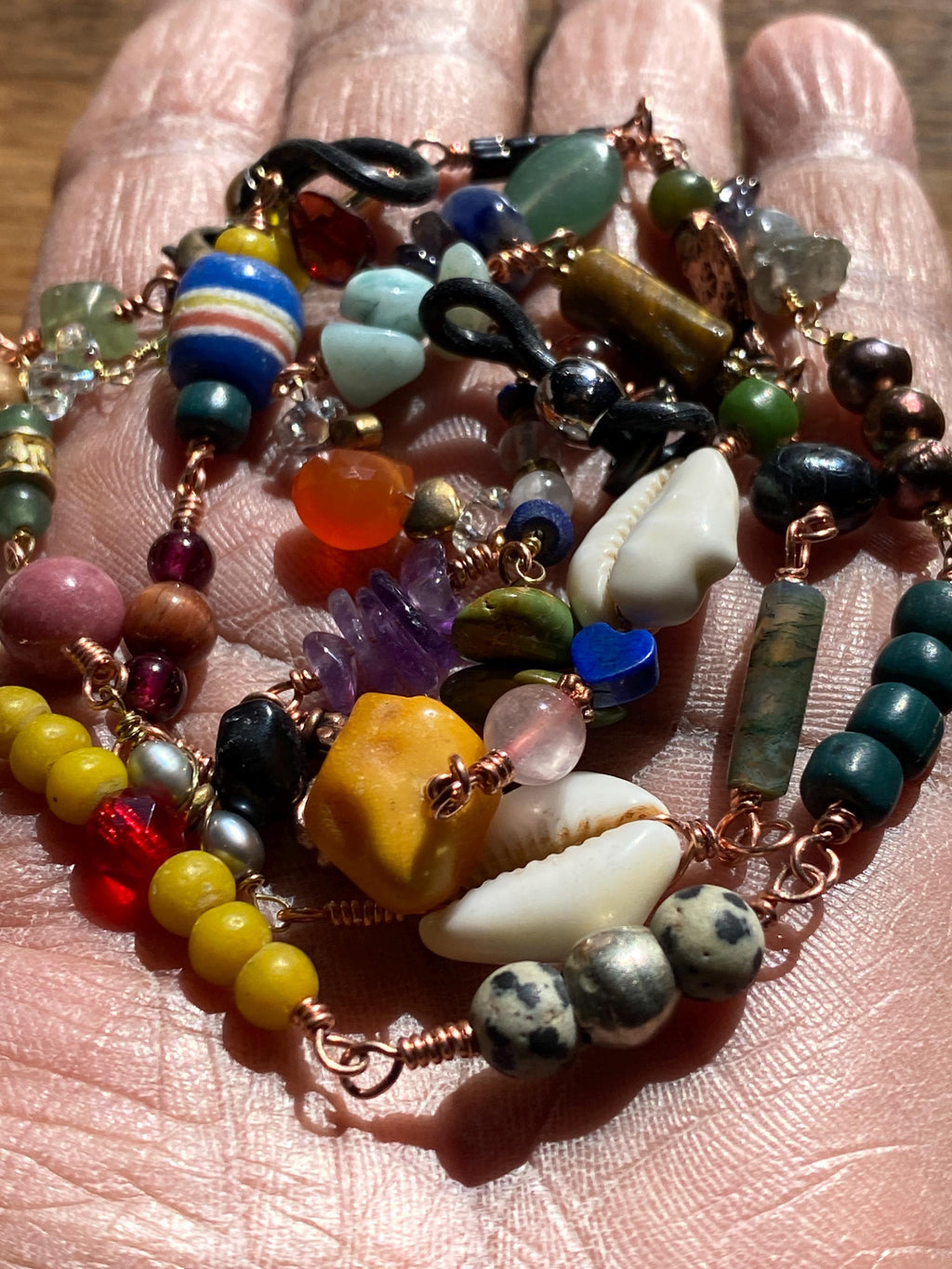 Multi Mineral Chakra Boho Eyeglass Lanyard/ Chain
