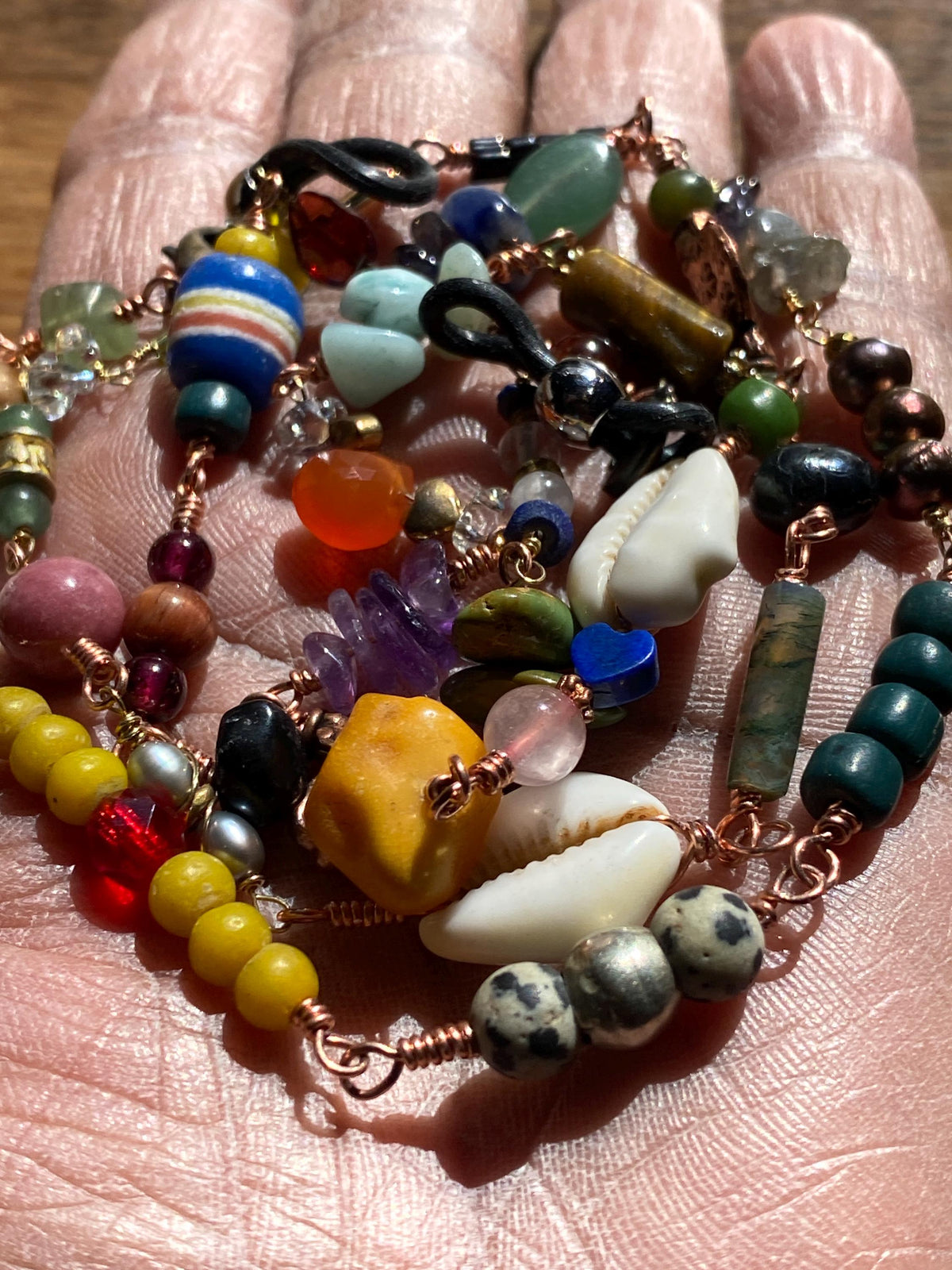 Multi Mineral Chakra Boho Eyeglass Lanyard/ Chain